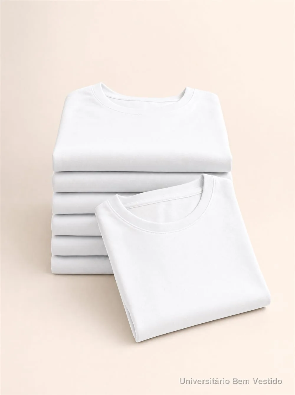 Kit 5 Camisetas Básicas Brancas