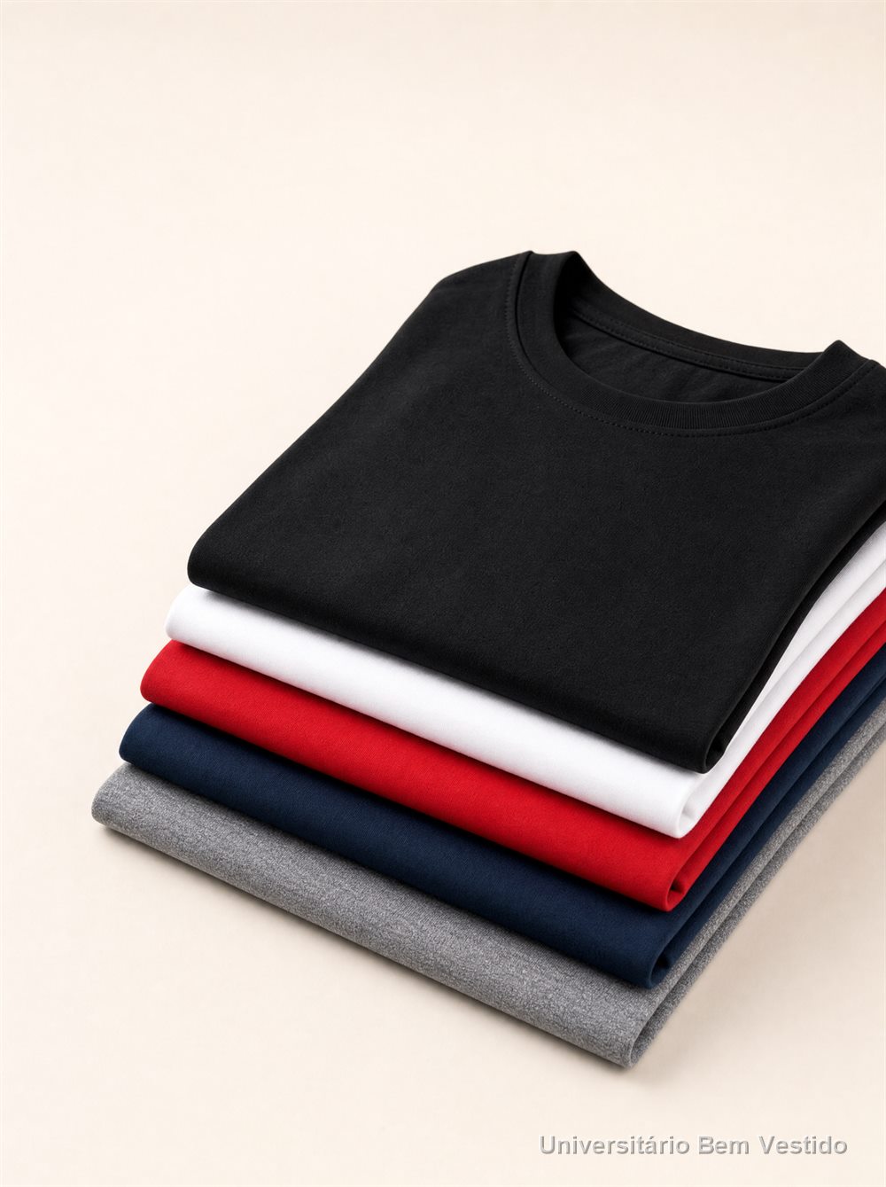 Monte seu Kit de 5 camisetas lisas